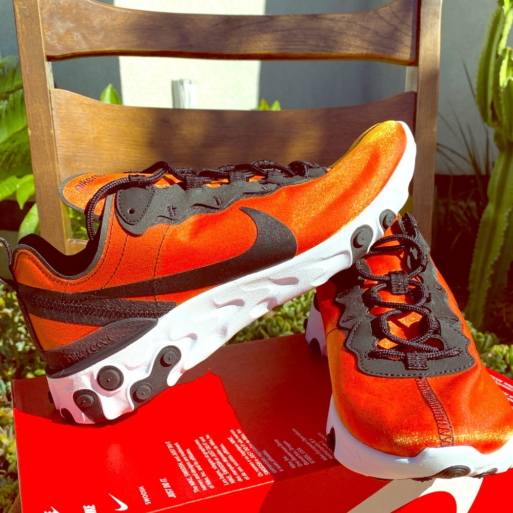 New Nike React Element 55 PRM SU19 Blk//BLK-Tr Yl